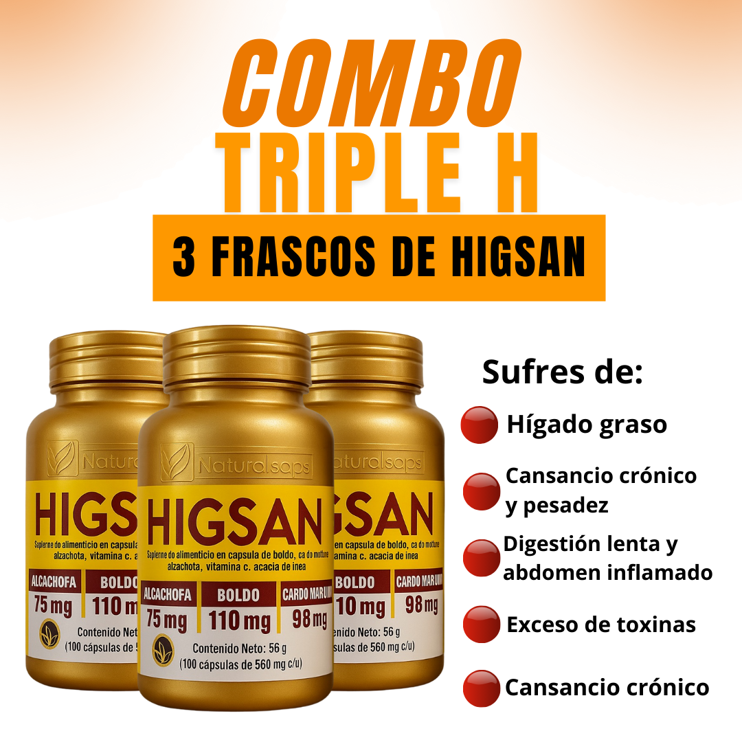 Combo Triple H: limpiar, proteger y regenerar tu hígado
